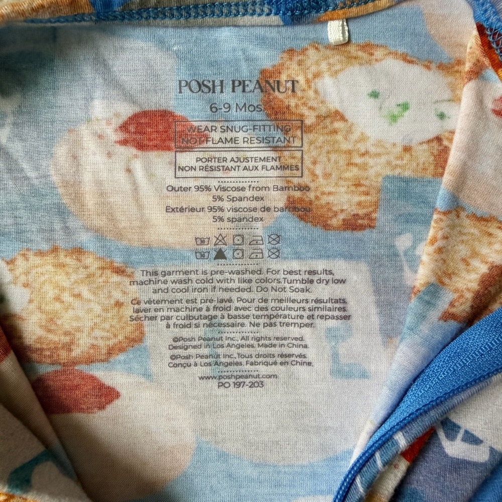 Posh Peanut Hanukkah Print Kids Footie Zipped One Piece - Picture 8 of 12